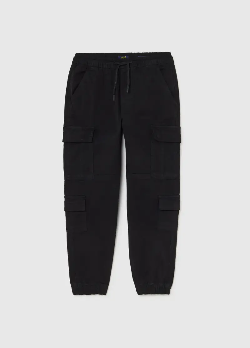 OVS KIDS Pantaloni cargo Ragazzo Nero 3488694