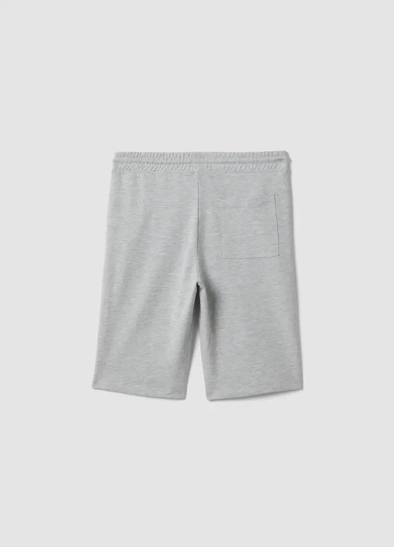 Pantaloni Corti In Misto Cotone Grigio Da Ragazzo Comfort Fit, Bambino, Grigio miniatura 2