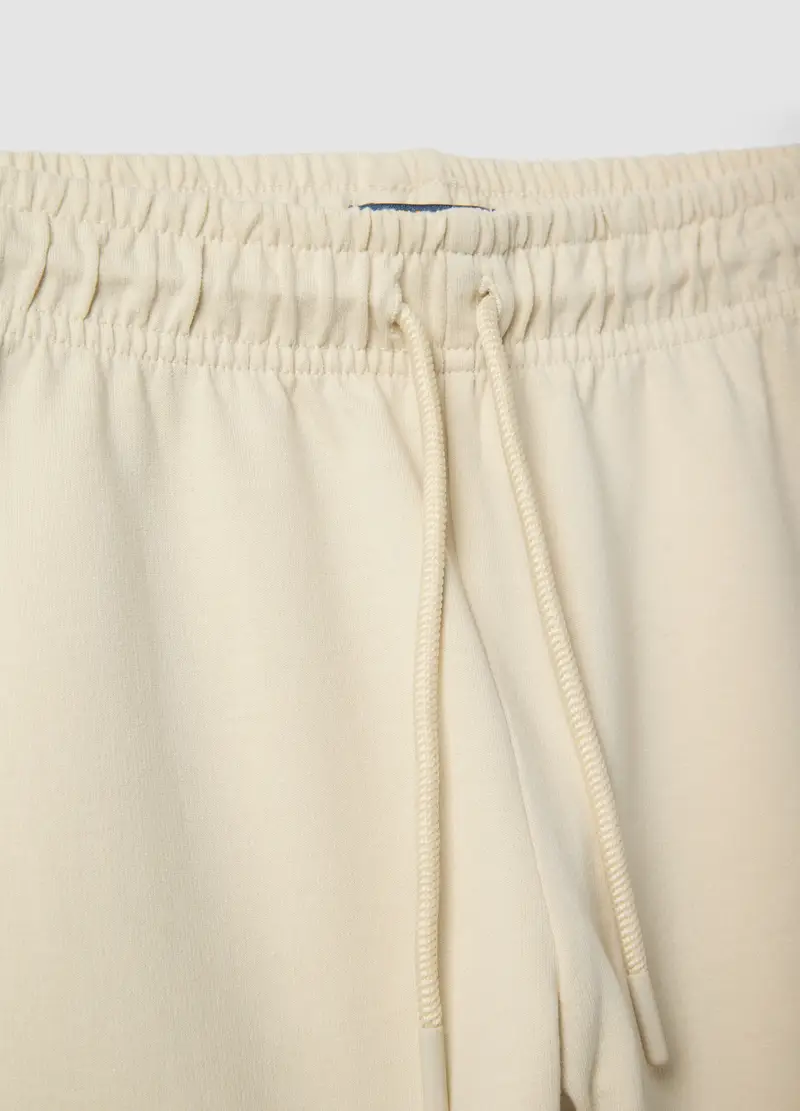 Pantaloni Corti In Puro Cotone Beige Regular Fit Per Bambino, Beige miniatura 3