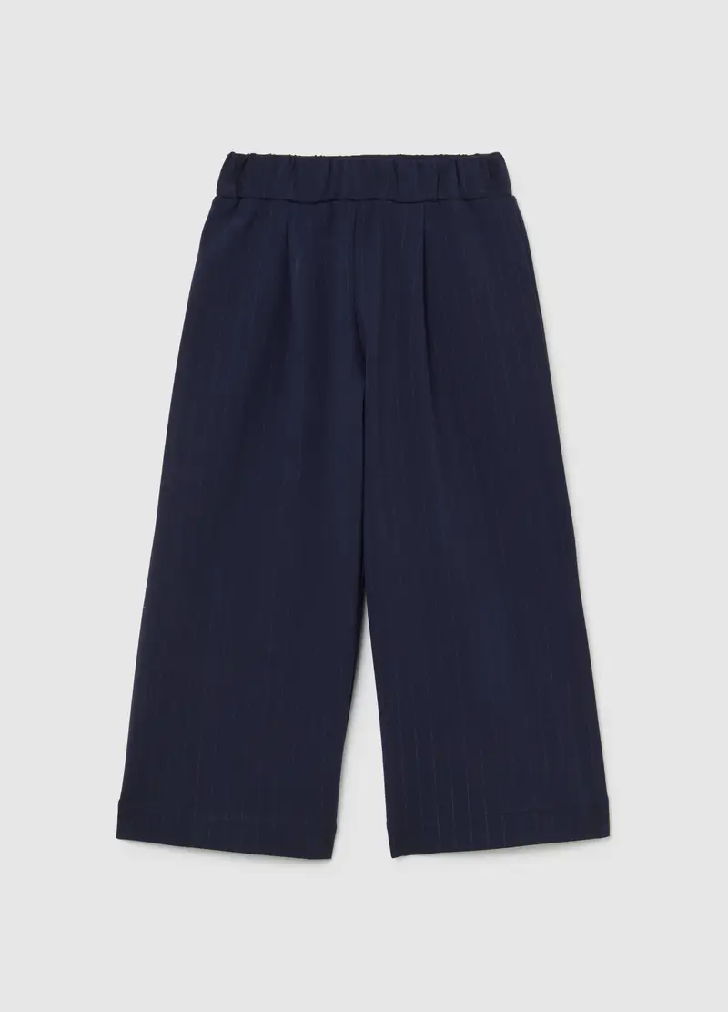 Ovs Kids Pantaloni Culotte Bambina Blu Wide Leg