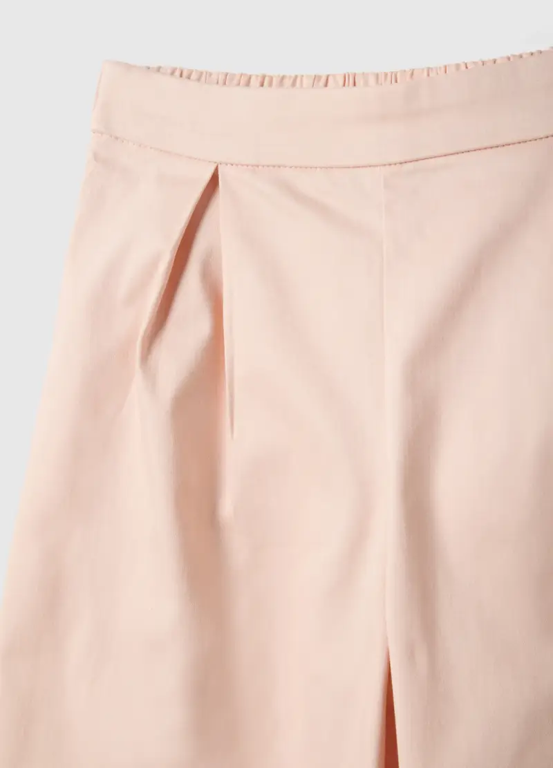 Pantaloni Culotte In Cotone Elasticizzato Rosa Da Bambina Regular Fit, Rosa miniatura 3
