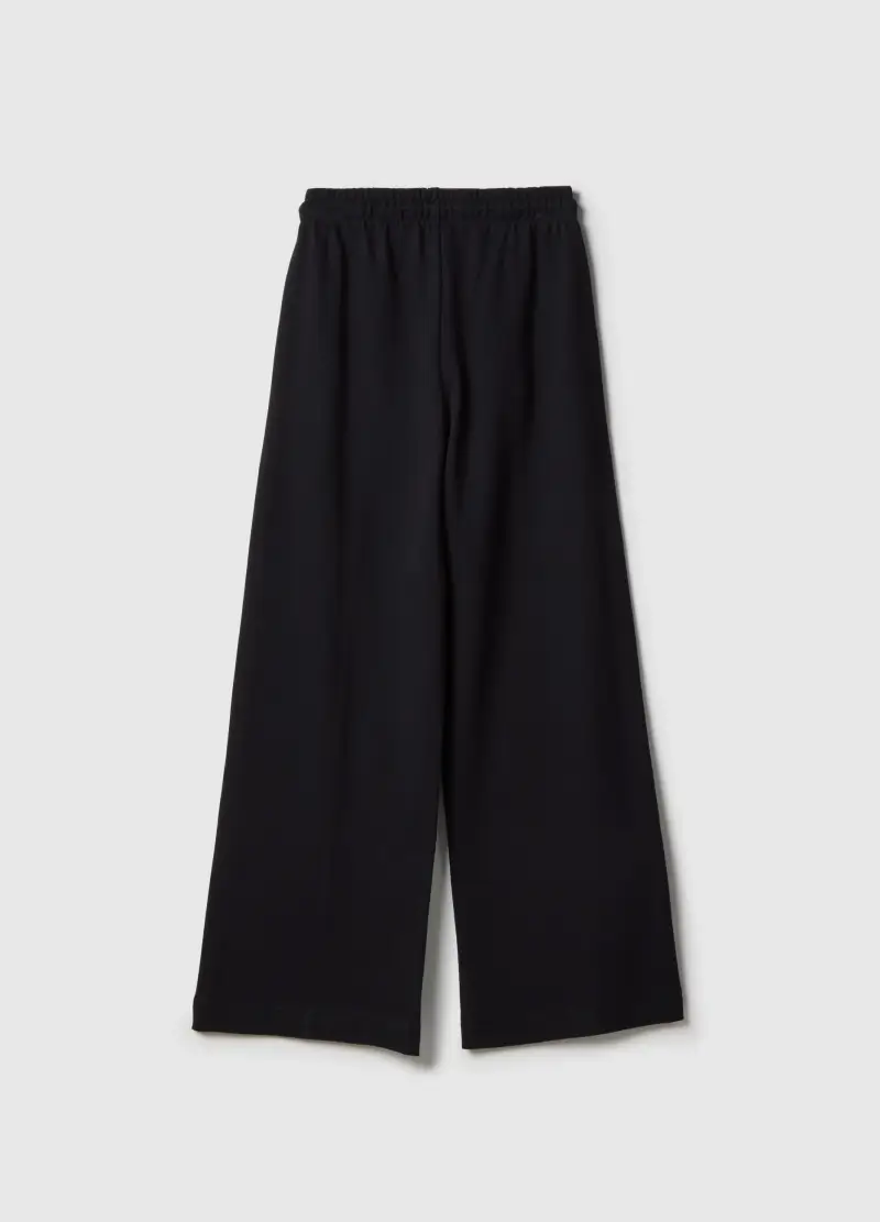 Pantaloni Culotte Neri Da Ragazza In Puro Cotone, Bambina, Nero miniatura 2