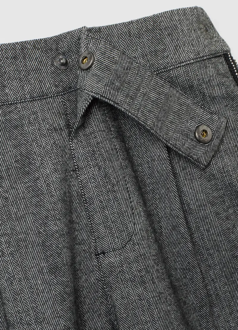 Pantaloni Da Bambina Grigi A Gamba Larga, Multicolor miniatura 3