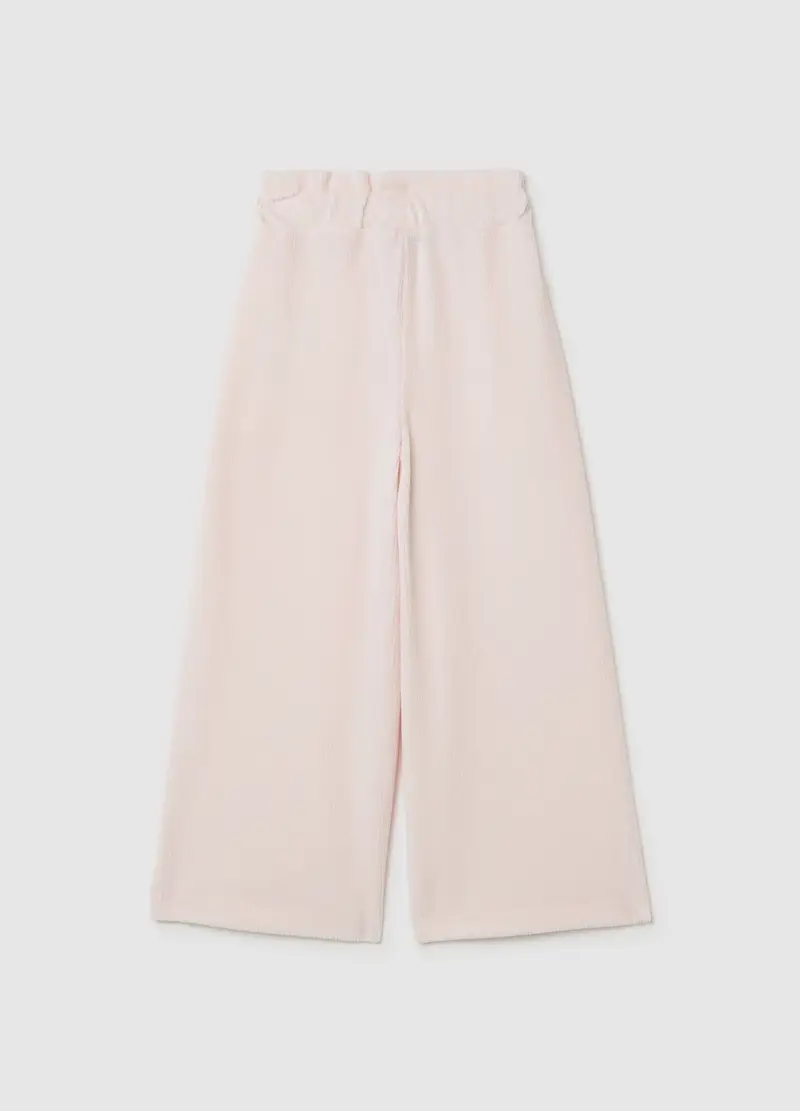 Pantaloni Da Bambina In Cotone Rosa Culotte, Rosa miniatura 2