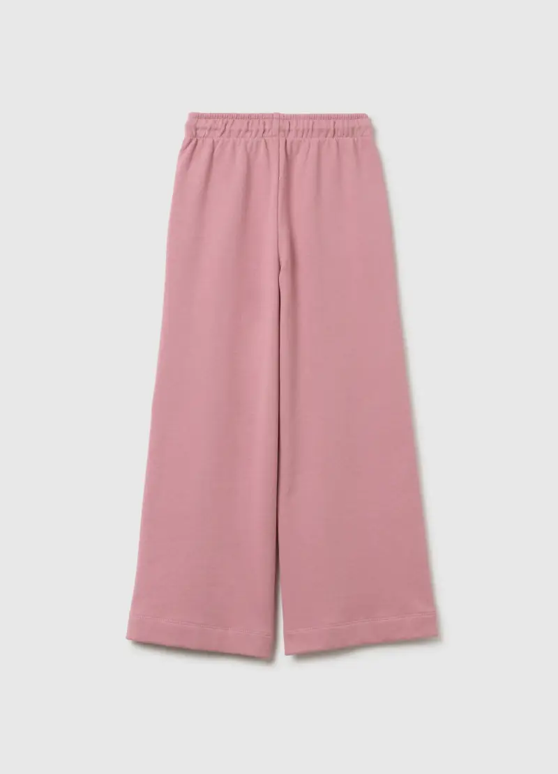 Pantaloni Da Bambina In Puro Cotone Rosa Culotte, Rosa miniatura 2