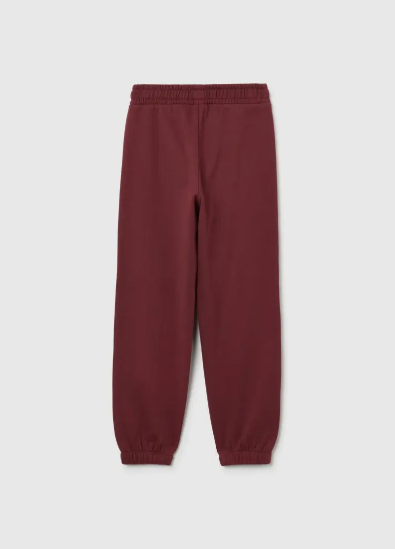 Pantaloni Da Bambina In Puro Cotone Rossi Regular Fit, Rosso miniatura 2