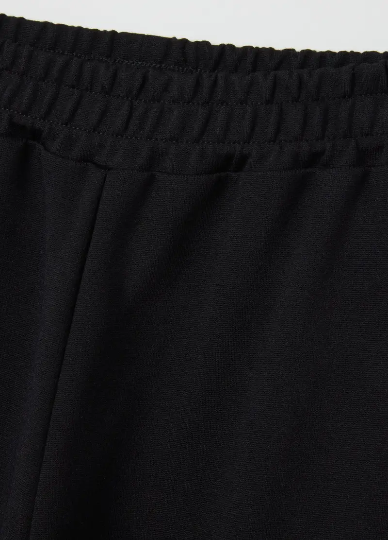 Pantaloni Da Bambina Neri Wide Leg, Nero miniatura 3
