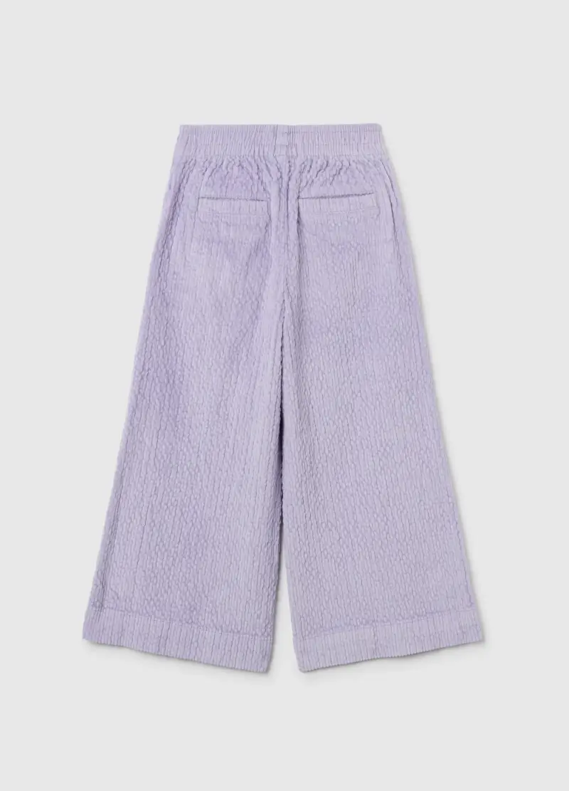 Pantaloni Da Bambina Viola Wide Leg, Viola miniatura 2