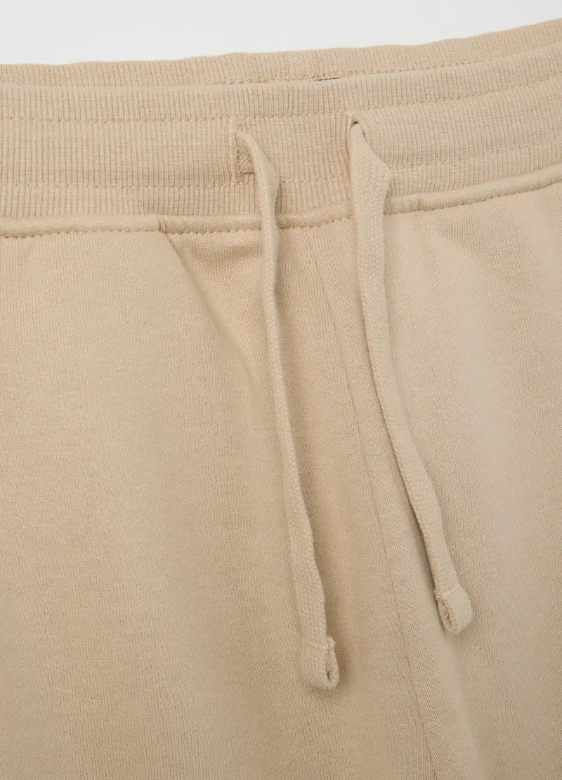 Pantaloni Da Bambino In Puro Cotone Beige Regular Fit, Beige miniatura 3