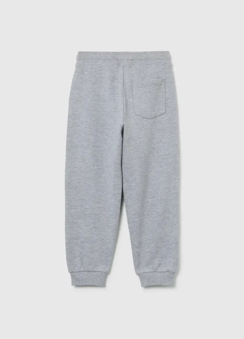 Pantaloni Da Bambino In Puro Cotone Grigi Regular Fit, Grigio miniatura 2