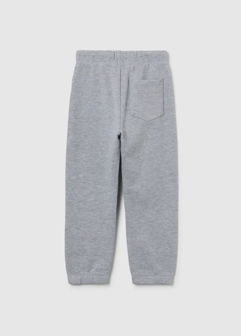 Pantaloni Da Bambino In Puro Cotone Grigio Regular Fit, Grigio miniatura 2