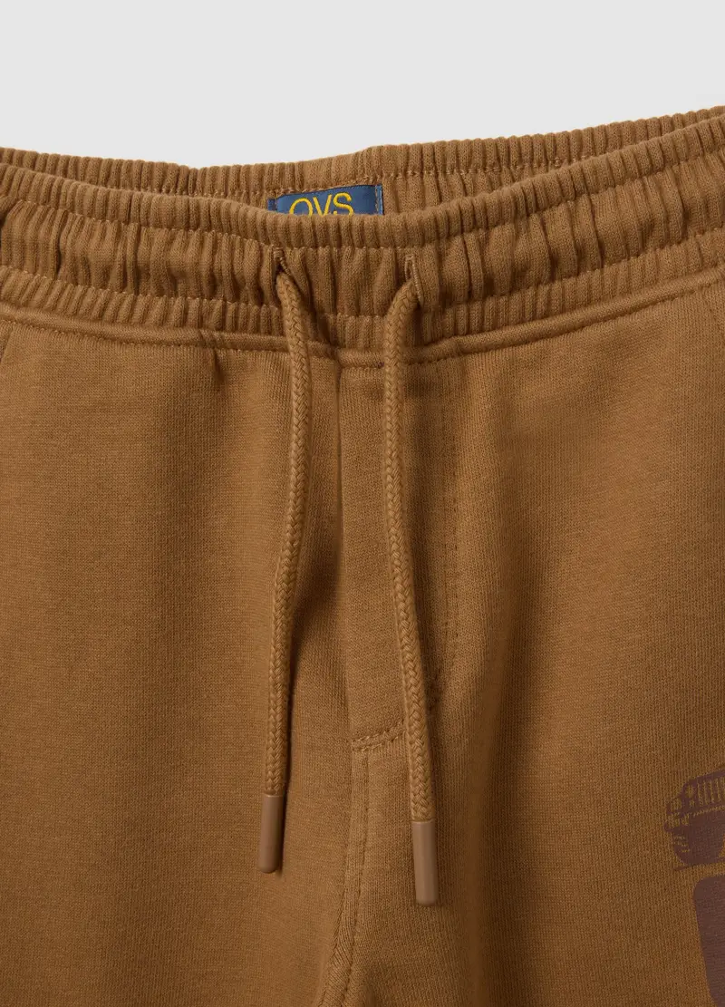 Pantaloni Da Bambino In Puro Cotone Marrone Regular Fit, Marrone miniatura 3