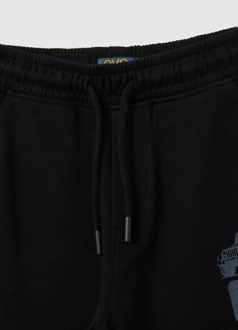 Ovs Kids Pantaloni Da Bambino In Puro Cotone Nero miniatura 3