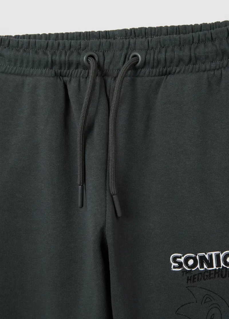 Pantaloni Da Bambino In Puro Cotone Nero Vestibilità Over, Nero miniatura 3