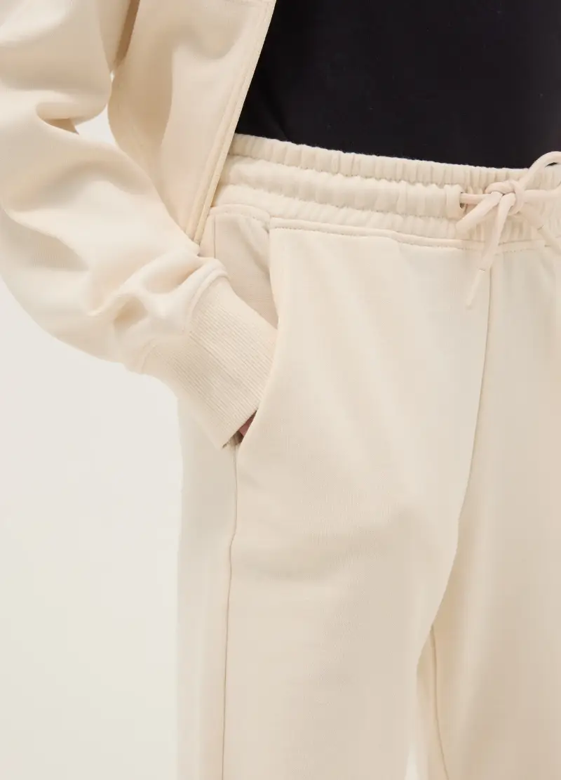 Pantaloni Da Ragazza In Puro Cotone Beige Regular Fit, Bambina, Beige miniatura 3