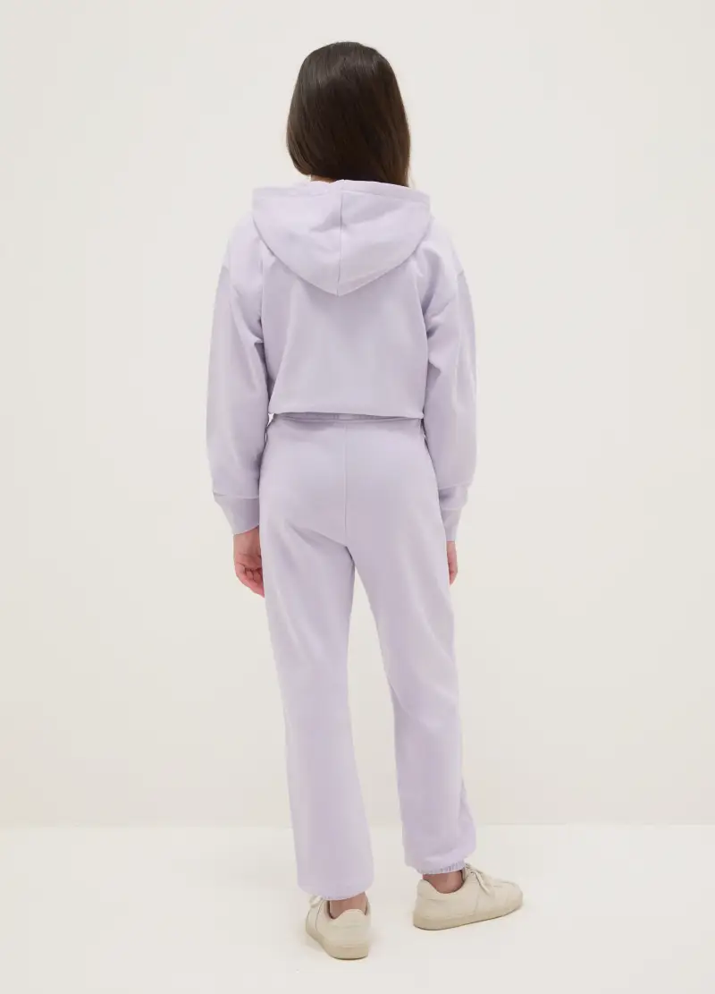 Pantaloni Da Ragazza In Puro Cotone Viola Regular Fit, Bambina, Viola miniatura 2