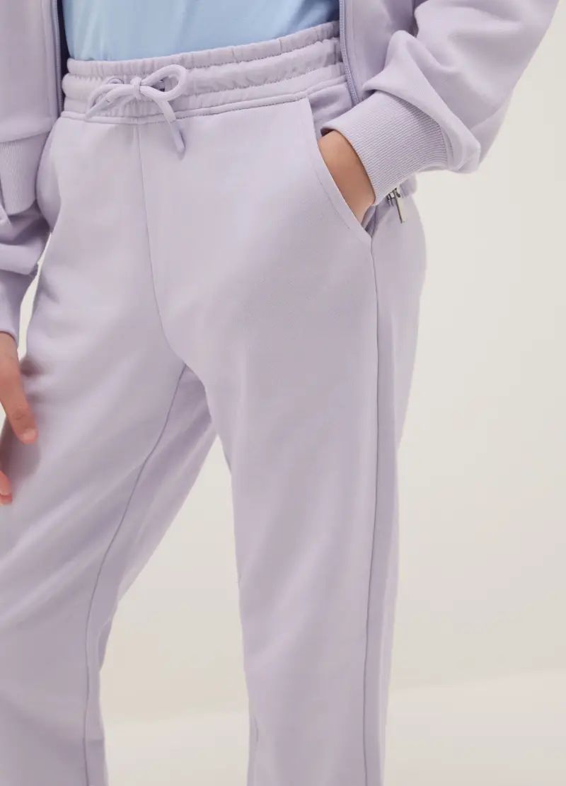 Pantaloni Da Ragazza In Puro Cotone Viola Regular Fit, Bambina, Viola miniatura 3