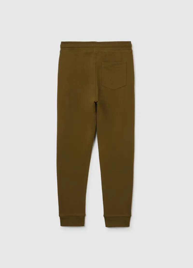 Pantaloni Da Ragazzo In Puro Cotone Verde Regular Fit, Bambino, Verde miniatura 2