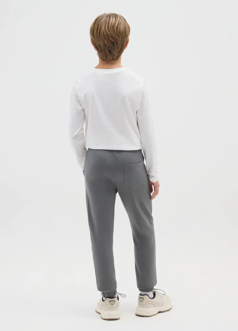 Ovs Kids Pantaloni Grigi Bambino In Puro Cotone Regular Fit miniatura 2
