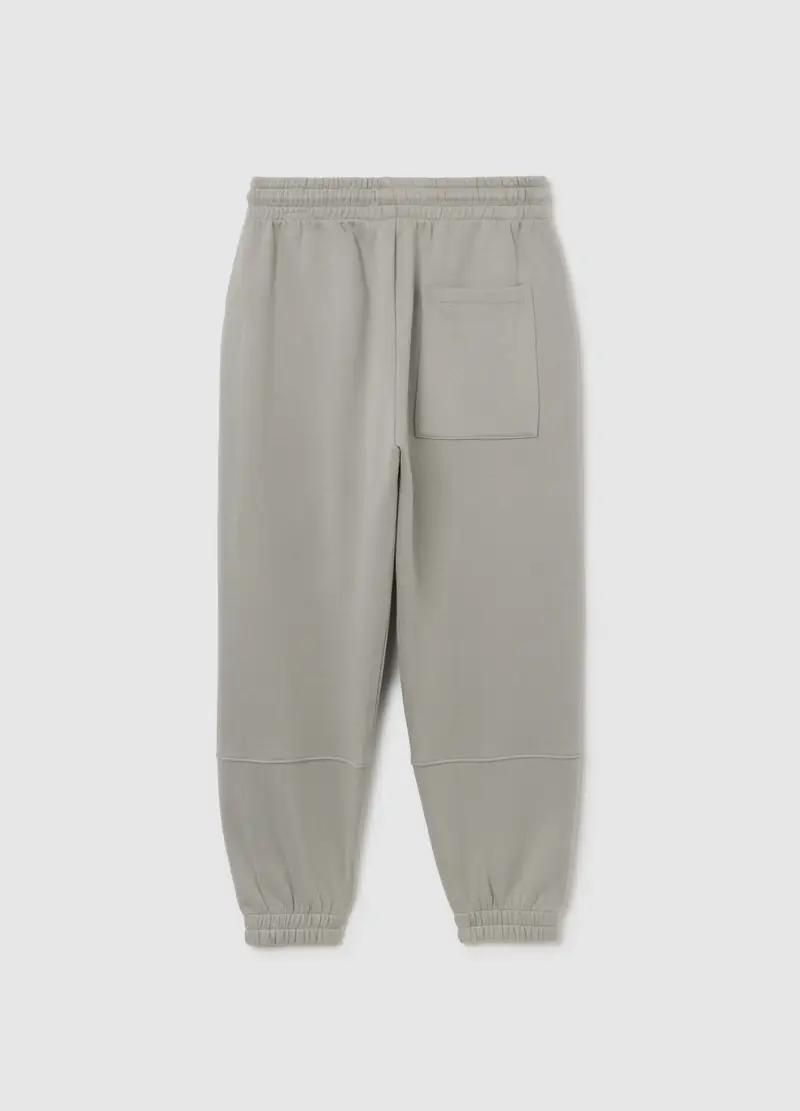 Pantaloni Grigi Jogger In Cotone, Bambino, Grigio miniatura 2