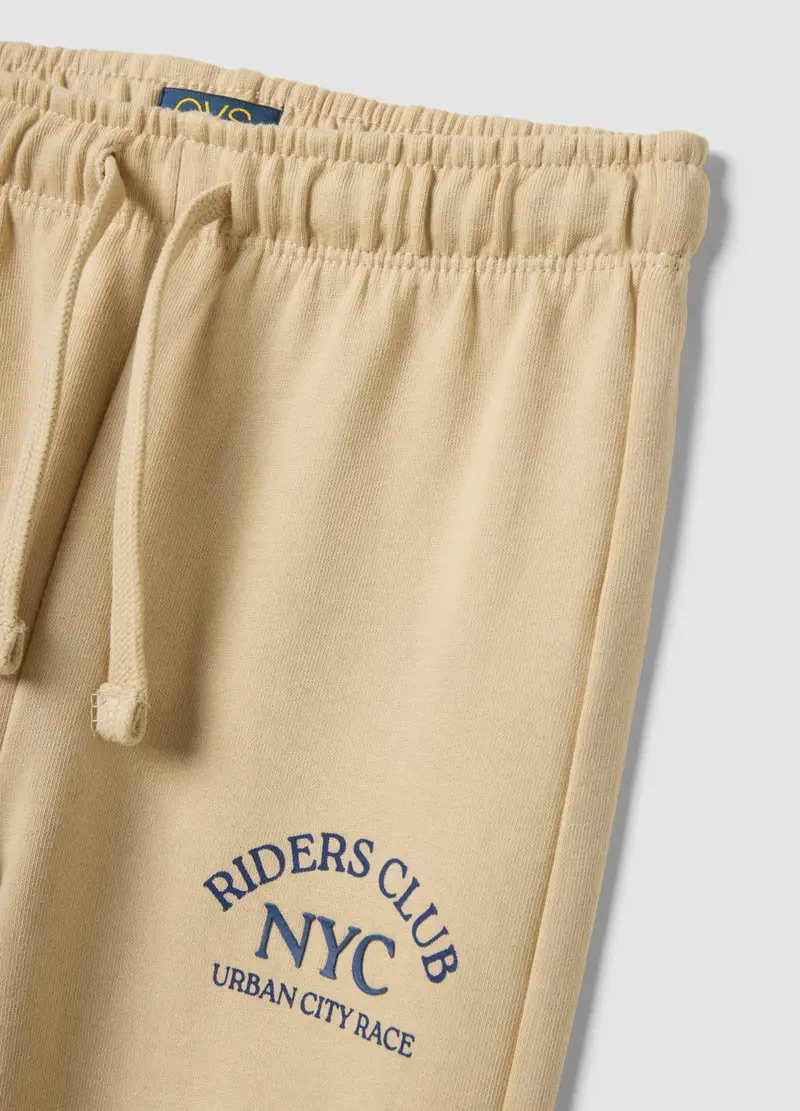 Pantaloni In Puro Cotone Beige Da Bambino Regular Fit, Beige miniatura 3