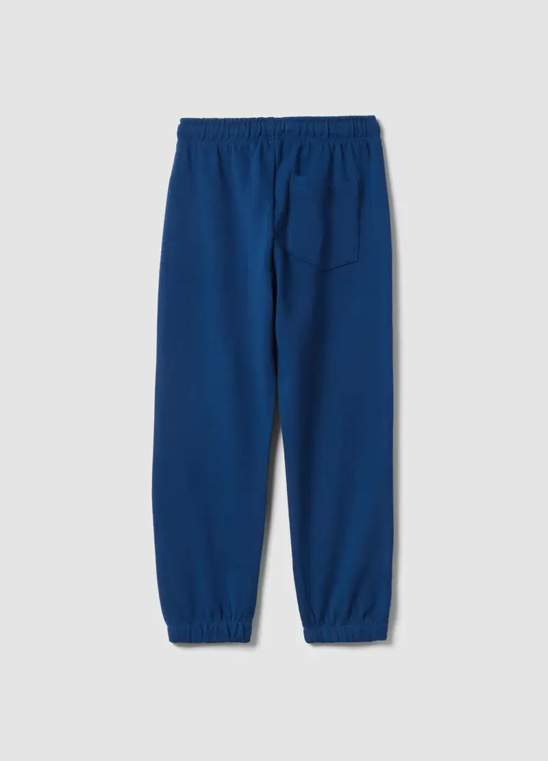 Pantaloni In Puro Cotone Blu Da Bambino Regular Fit, Blu miniatura 2