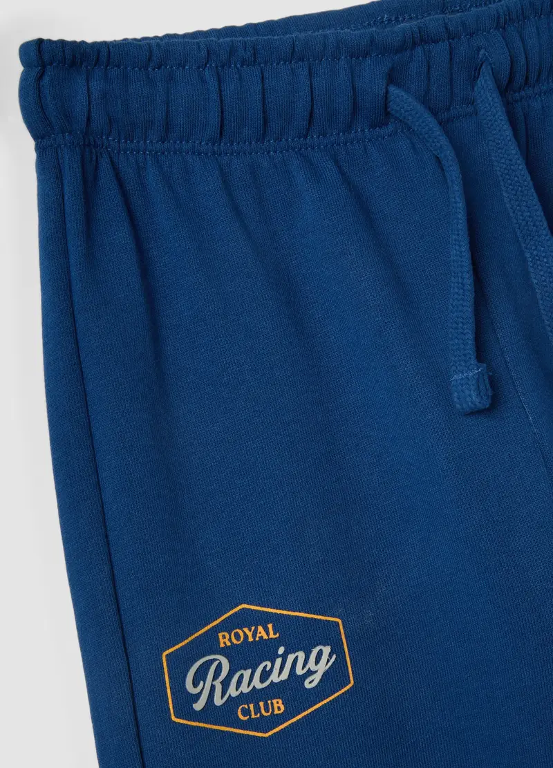 Pantaloni In Puro Cotone Blu Da Bambino Regular Fit, Blu miniatura 3