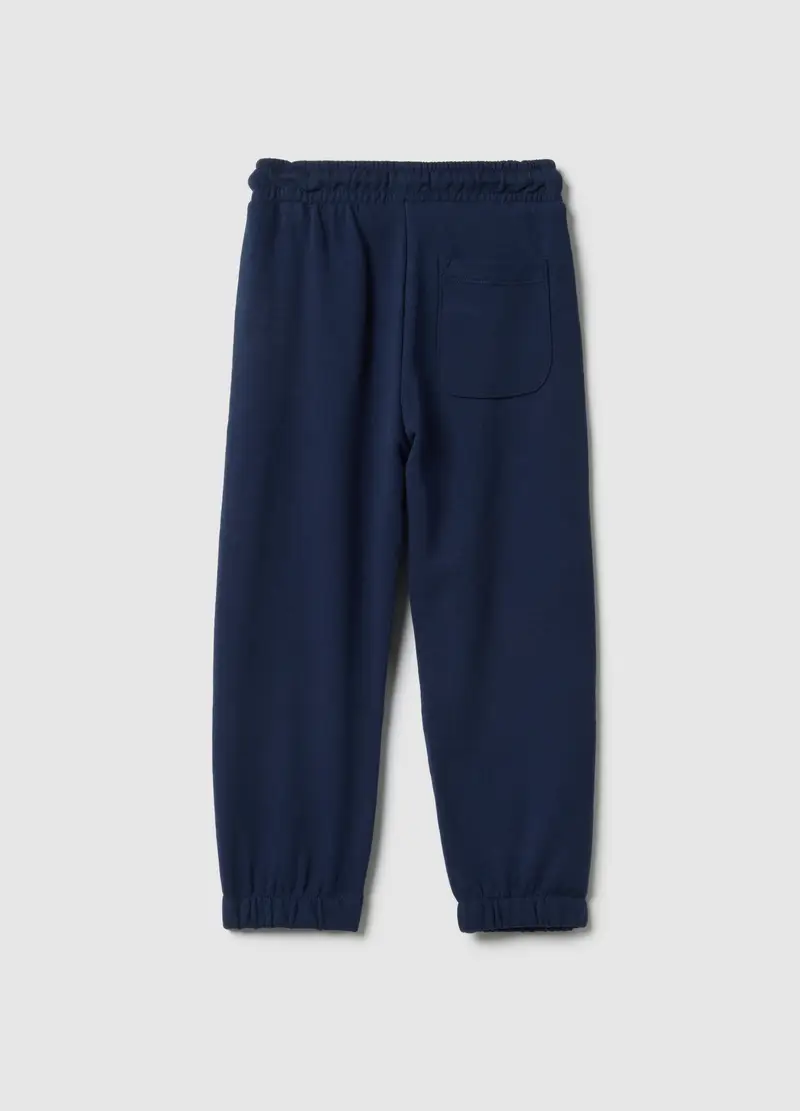 Pantaloni In Puro Cotone Blu Regular Fit Per Bambini, Bambino, Blu miniatura 2