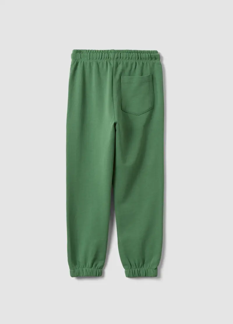 Pantaloni In Puro Cotone Verde Da Bambino Regular Fit, Verde miniatura 2