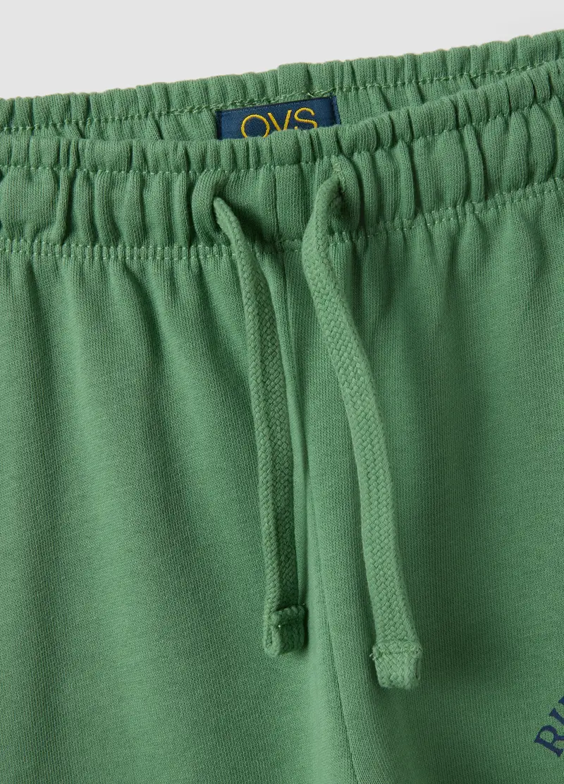 Pantaloni In Puro Cotone Verde Da Bambino Regular Fit, Verde miniatura 3