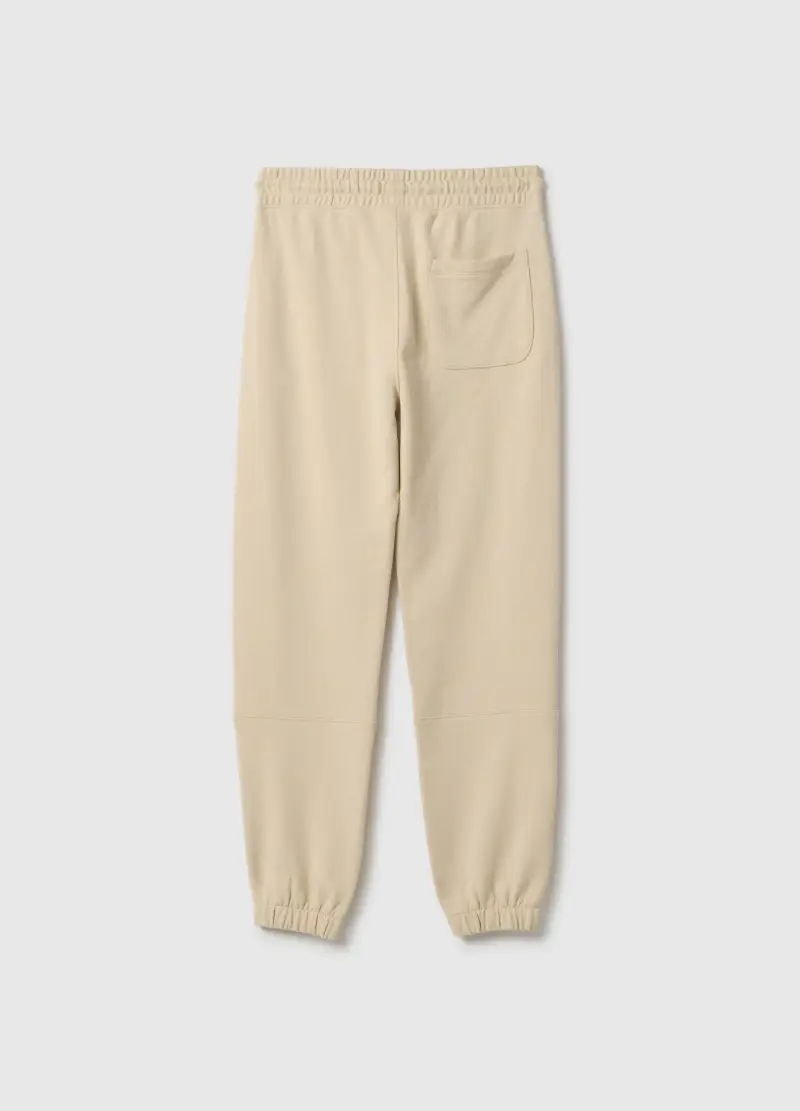 Pantaloni Jogger Beige Da Ragazzo In Puro Cotone Organico Regular Fit, Bambino, Beige miniatura 2