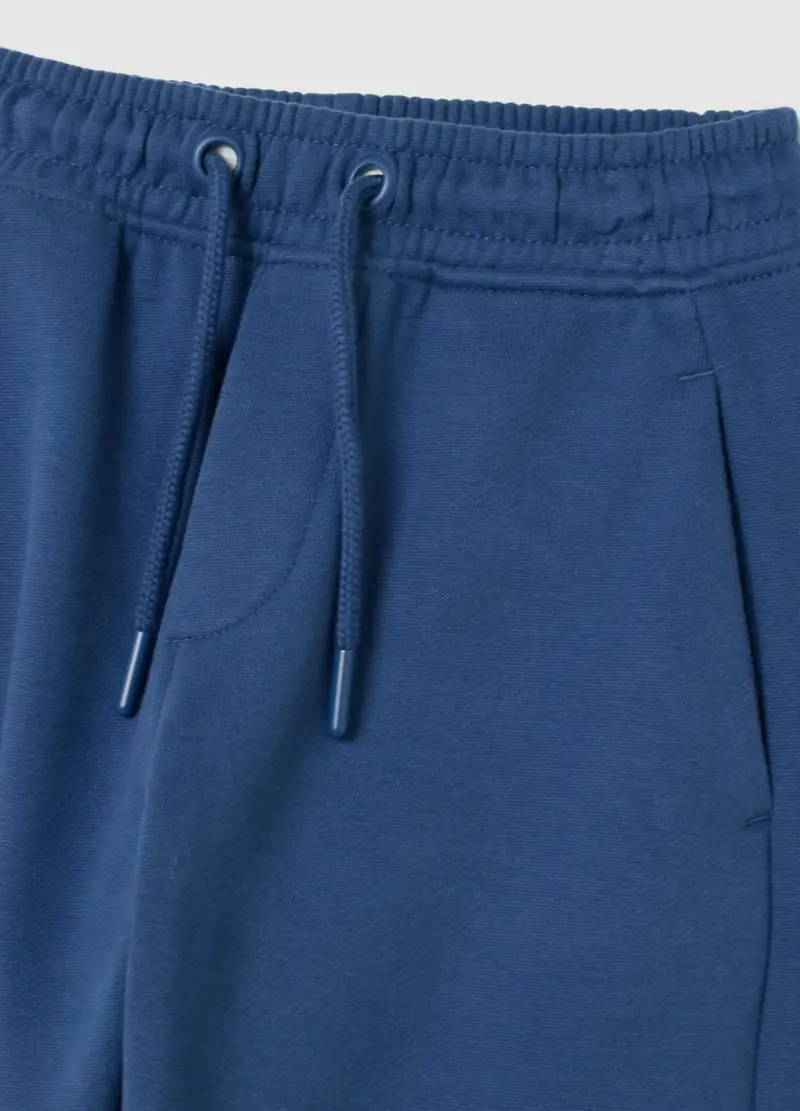 Pantaloni Jogger Blu Da Bambino In Puro Cotone Comfort Fit, Blu miniatura 3