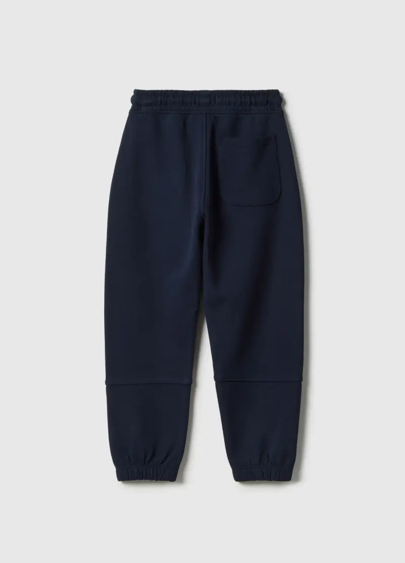Pantaloni Jogger Blu Da Bambino In Puro Cotone Regular Fit, Blu miniatura 2