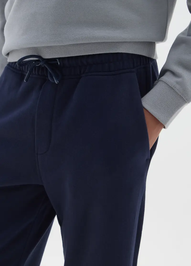 Ovs Kids Pantaloni Jogger Blu da Ragazzo in Puro Cotone miniatura 3