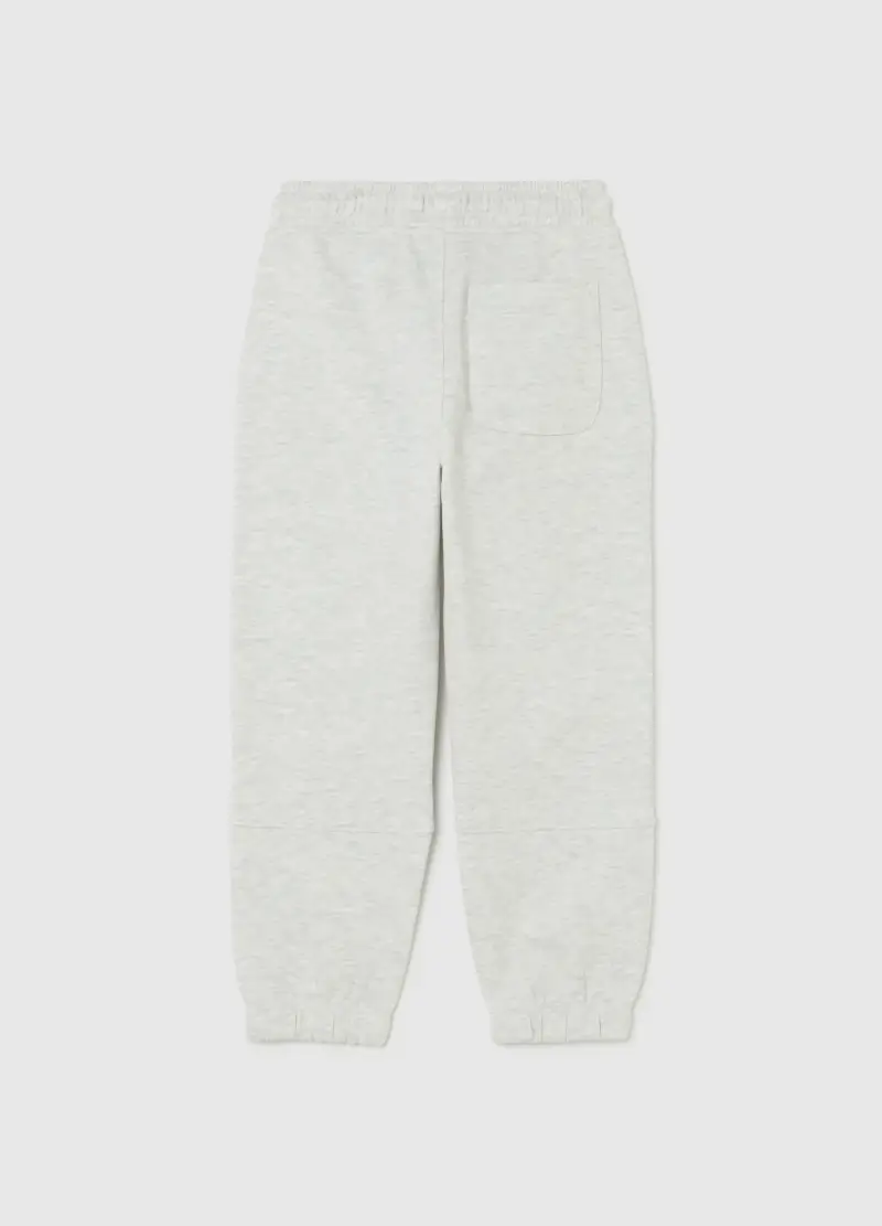 Pantaloni Jogger Grigi Da Bambino In Puro Cotone Comfort Fit, Grigio miniatura 2