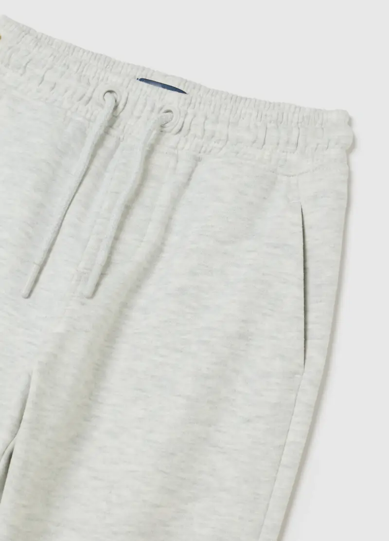 Pantaloni Jogger Grigi Da Bambino In Puro Cotone Comfort Fit, Grigio miniatura 3