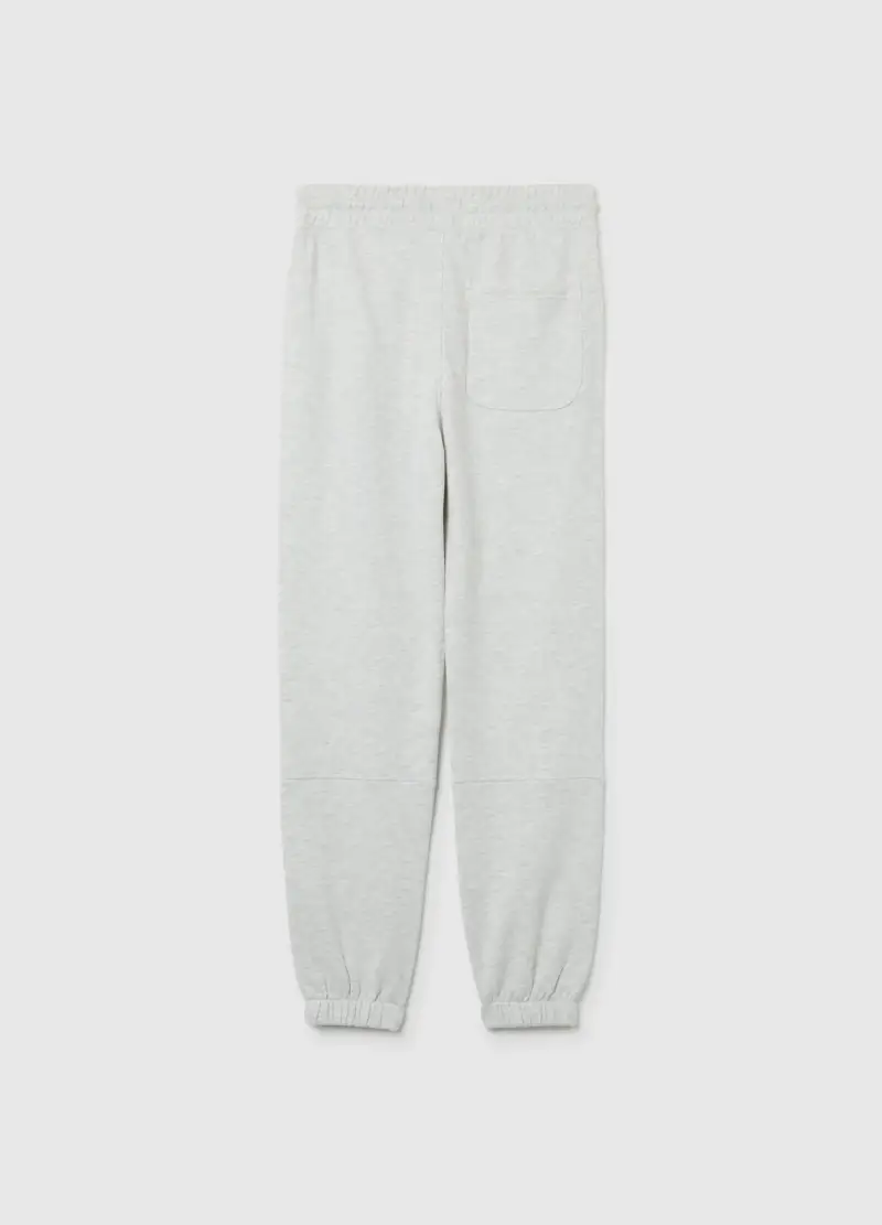Pantaloni Jogger Grigi Da Ragazzo In Puro Cotone Vestibilità Over, Bambino, Grigio miniatura 2