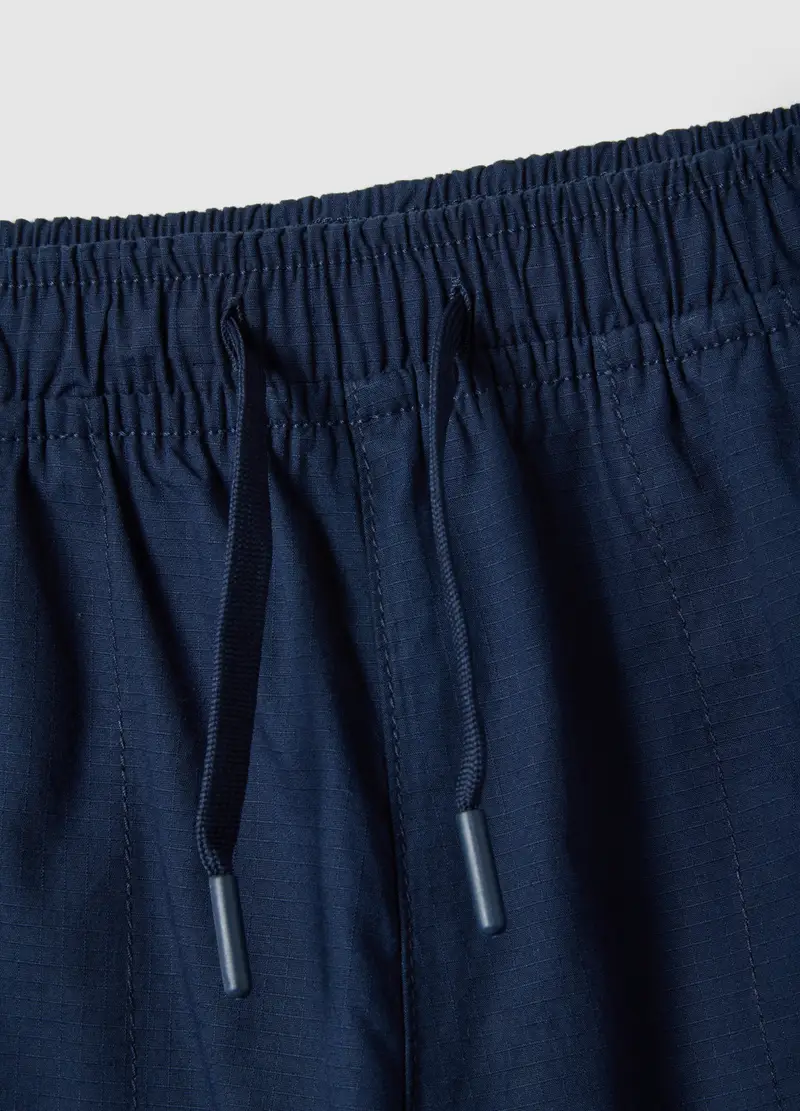 Pantaloni Jogger In Puro Cotone Blu Da Bambino Regular Fit, Blu miniatura 3