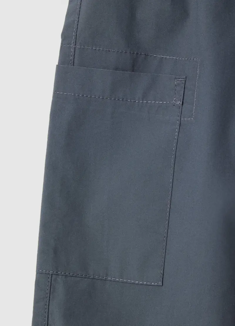 Pantaloni Jogger In Puro Cotone Blu Da Bambino Regular Fit, Blu miniatura 3