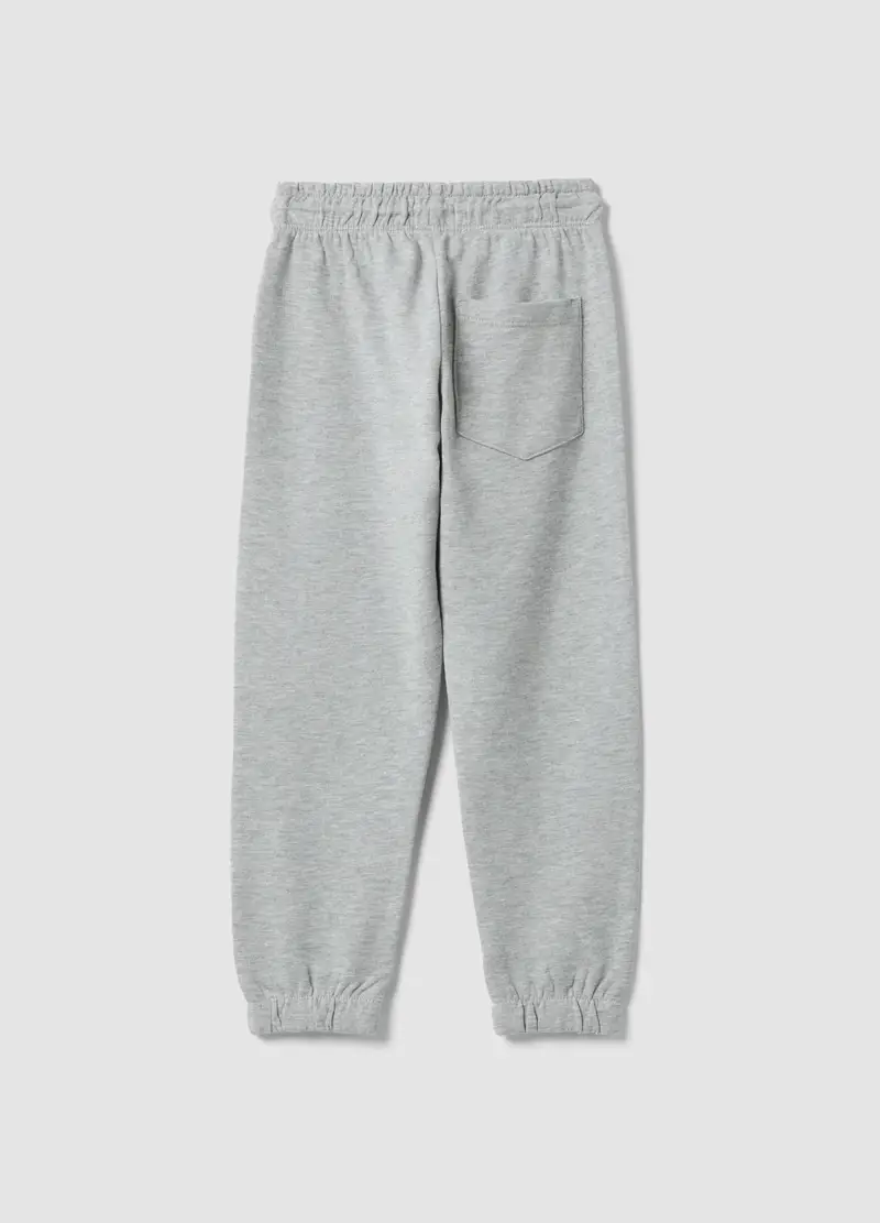 Pantaloni Jogger In Puro Cotone Grigi Da Bambino Regular Fit, Grigio miniatura 2