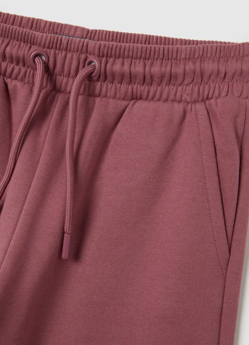 Pantaloni Jogger Rosa Da Bambina In Puro Cotone Regular Fit, Rosa miniatura 3
