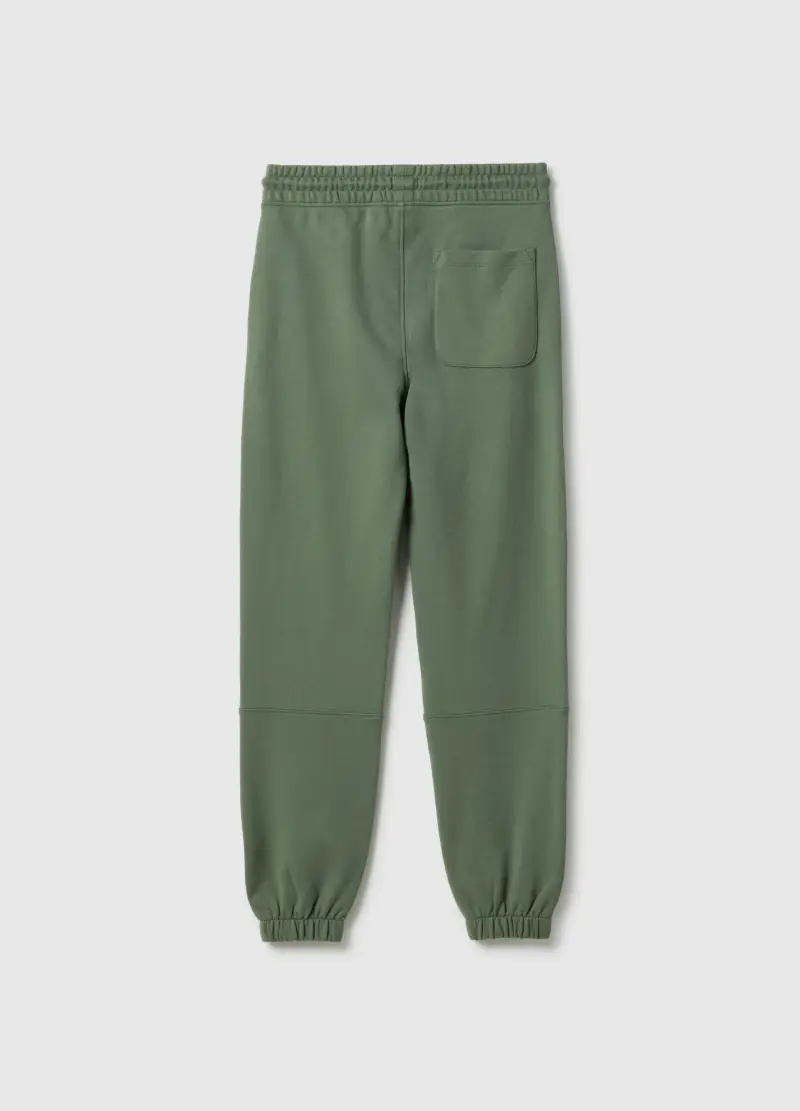 Pantaloni Jogger Verdi Da Ragazzo In Puro Cotone Organico Regular Fit, Bambino, Verde miniatura 2