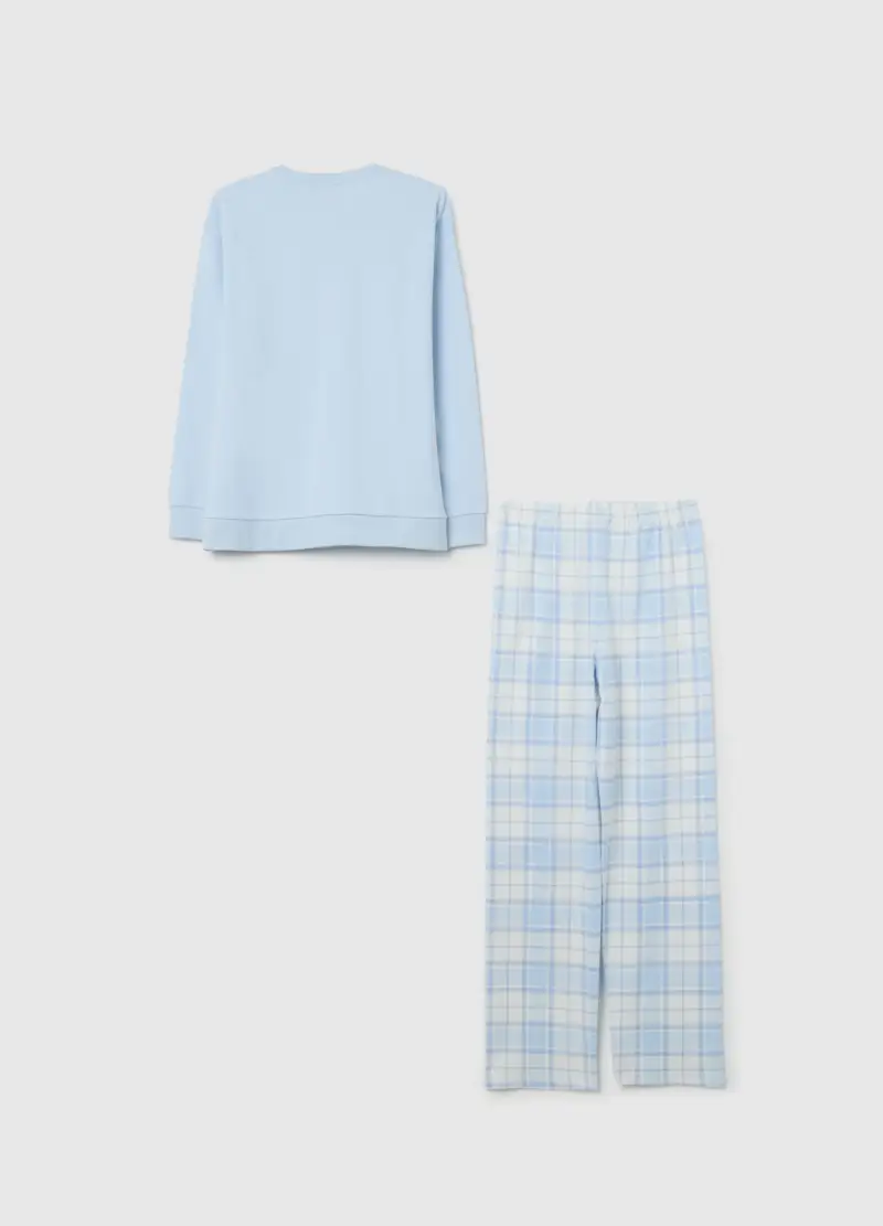 Pigiama A Quadri Multicolor Da Ragazza In Puro Cotone Regular Fit, Bambina, Multicolor miniatura 2