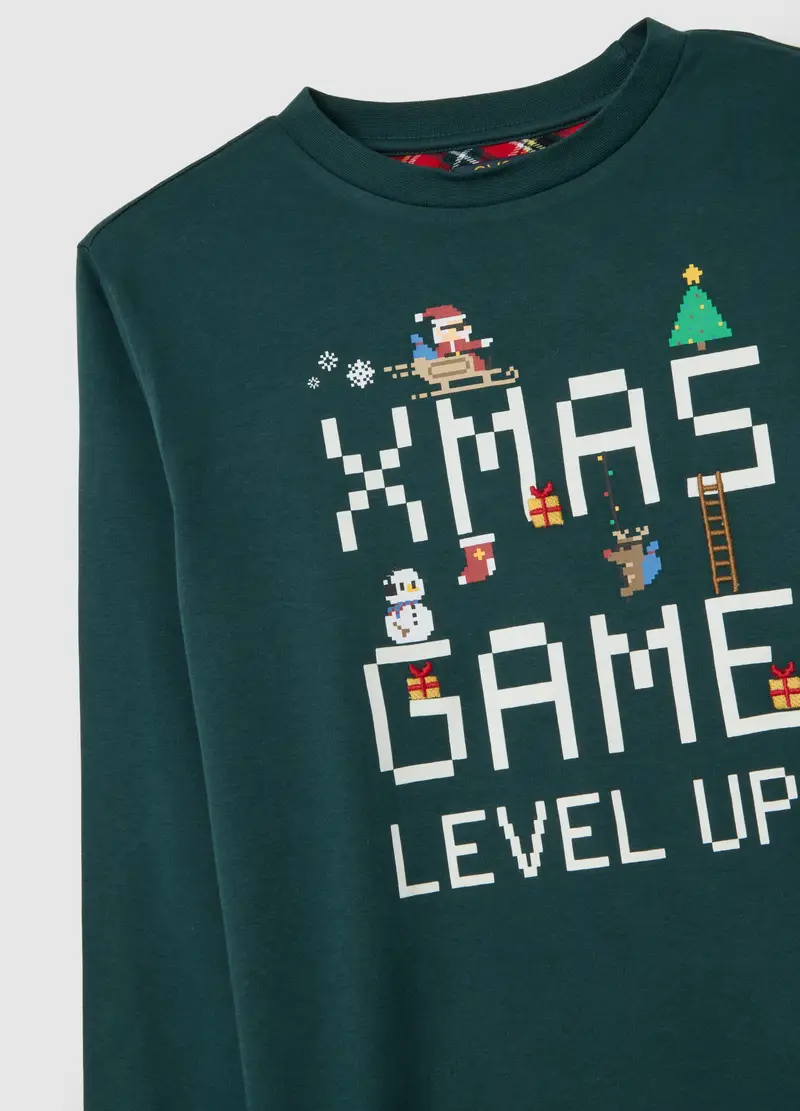 Pigiama A Quadri Multicolor Da Ragazzo In Puro Cotone Regular Fit, Bambino, Multicolor miniatura 3