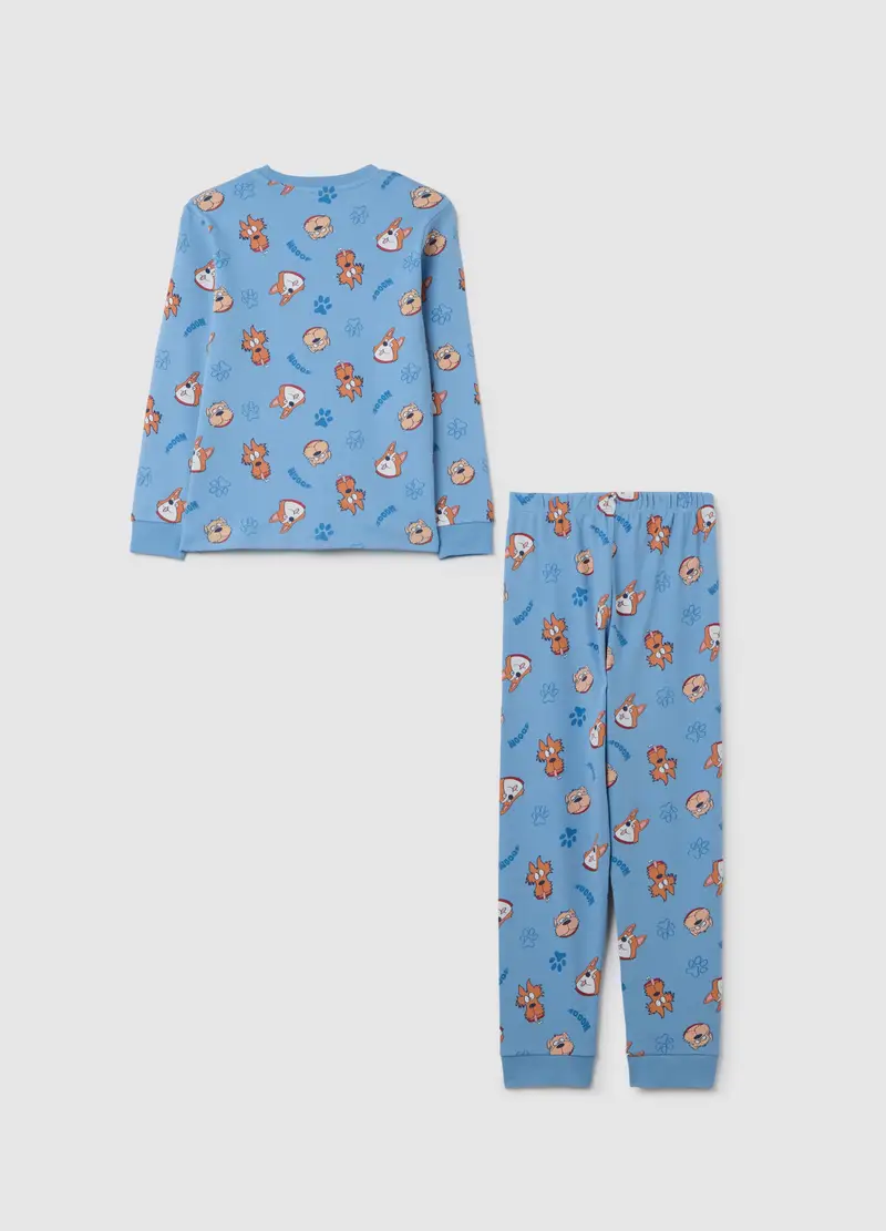 Pigiama Azzurro Da Bambino In Puro Cotone Con Stampa, Multicolor miniatura 2