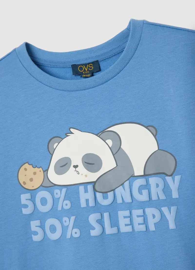 Pigiama Azzurro In Cotone Per Bambina, Denim miniatura 3