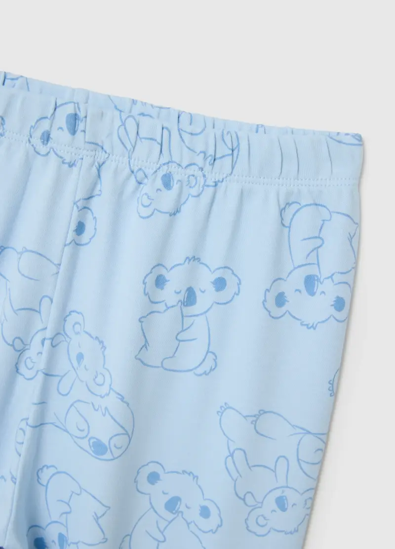 Pigiama Bianco In Cotone Per Bambina, Bianco miniatura 3