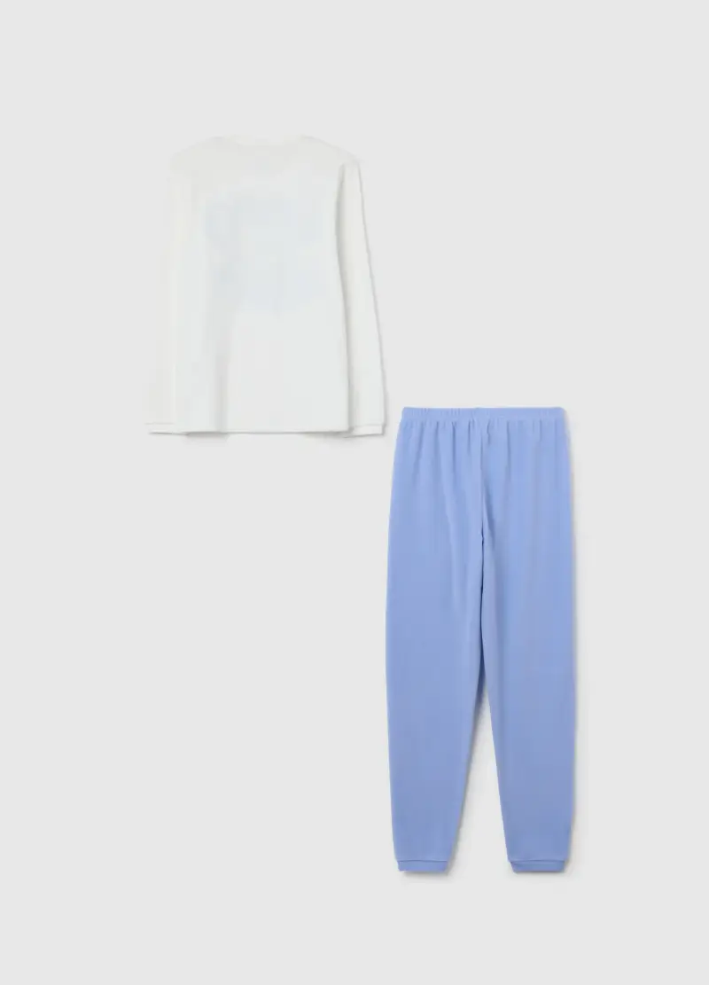 Pigiama Bianco Lungo Per Bambina, Bianco miniatura 2