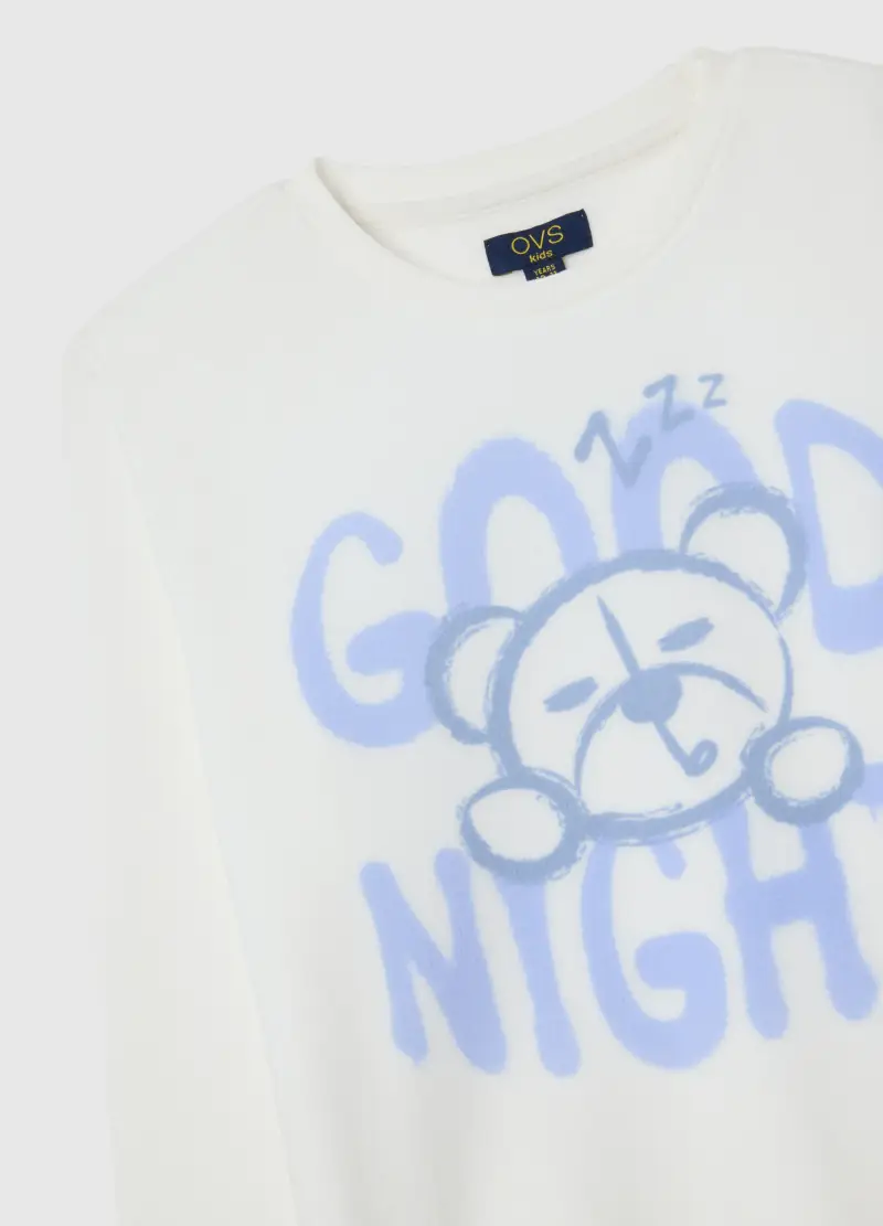 Pigiama Bianco Lungo Per Bambina, Bianco miniatura 3