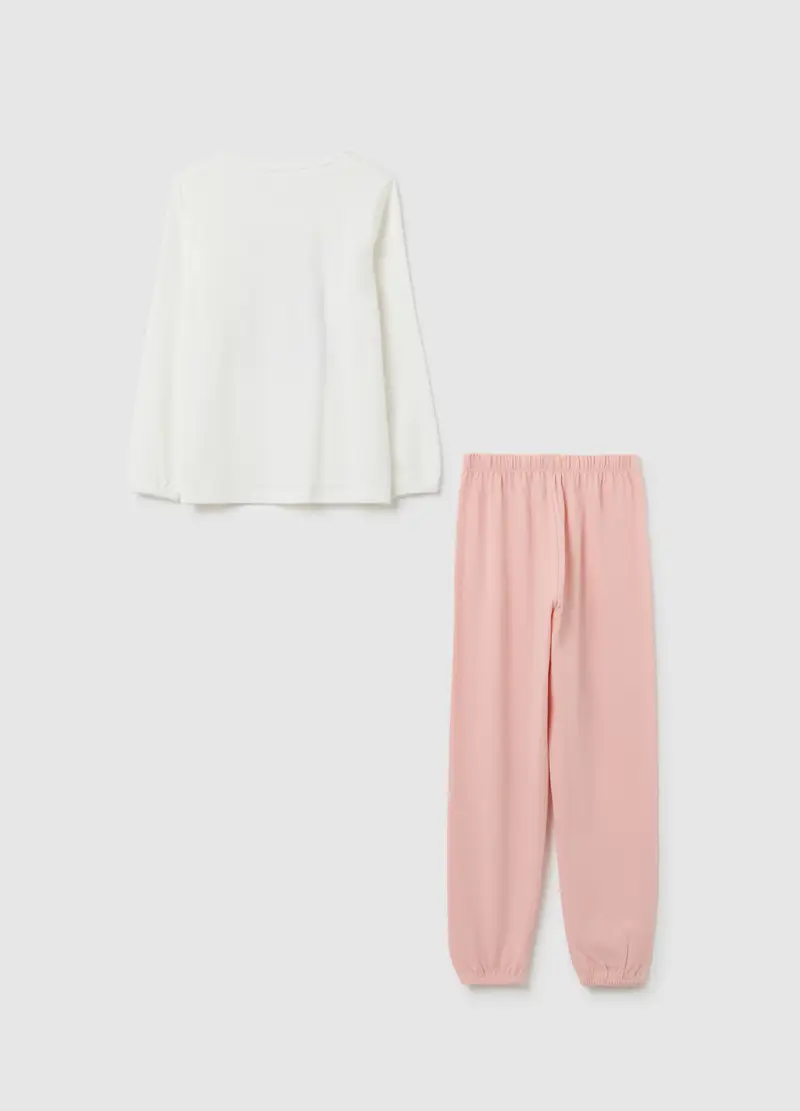 Pigiama Da Bambina In Puro Cotone Multicolor Regular Fit, Multicolor miniatura 2